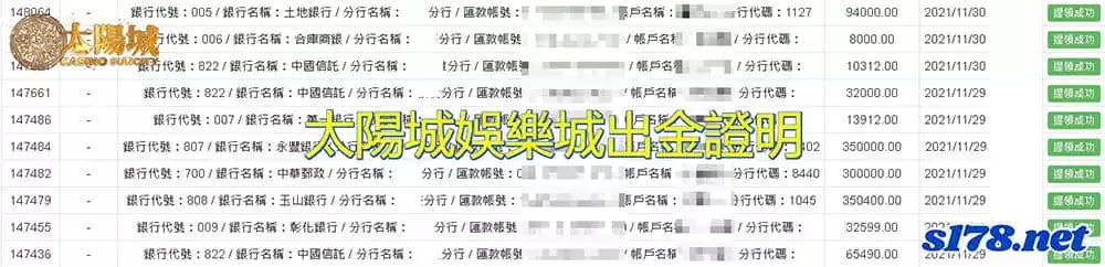 太陽城娛樂城玩家出金圖,業界最具誠信的優質平台