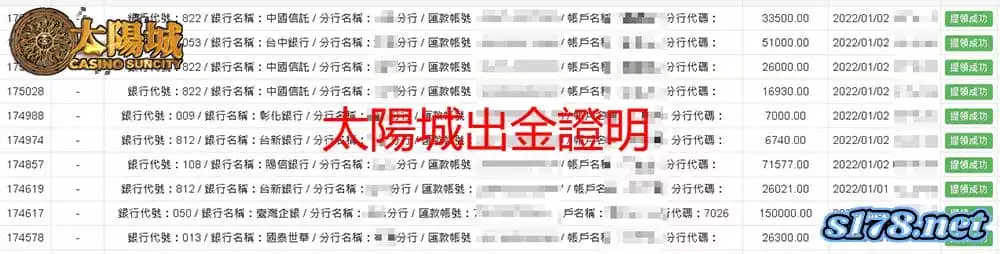 太陽城出金明細，找好的娛樂城打好的百家樂