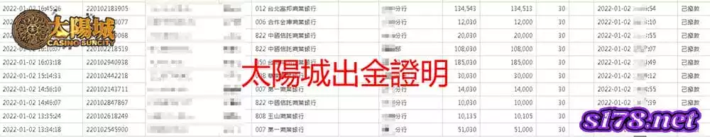 太陽城娛樂城玩家提領證明，撲克好牌太陽城輕鬆領