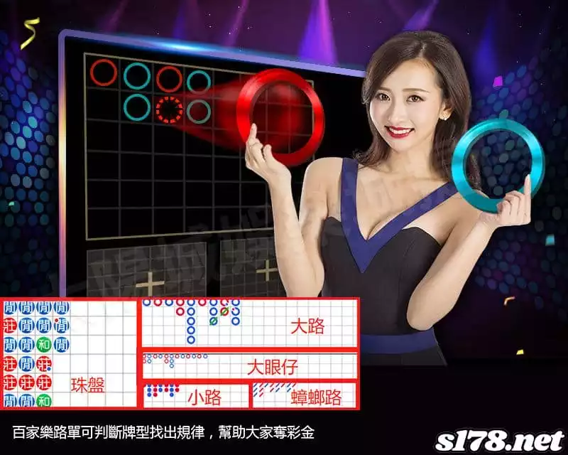 百家樂路單可判斷牌型找出規律,幫助大家奪彩金!