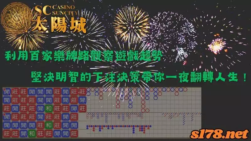 利用百家樂牌路觀察遊戲趨勢,堅決明智的下注決策帶你一夜翻轉人生!